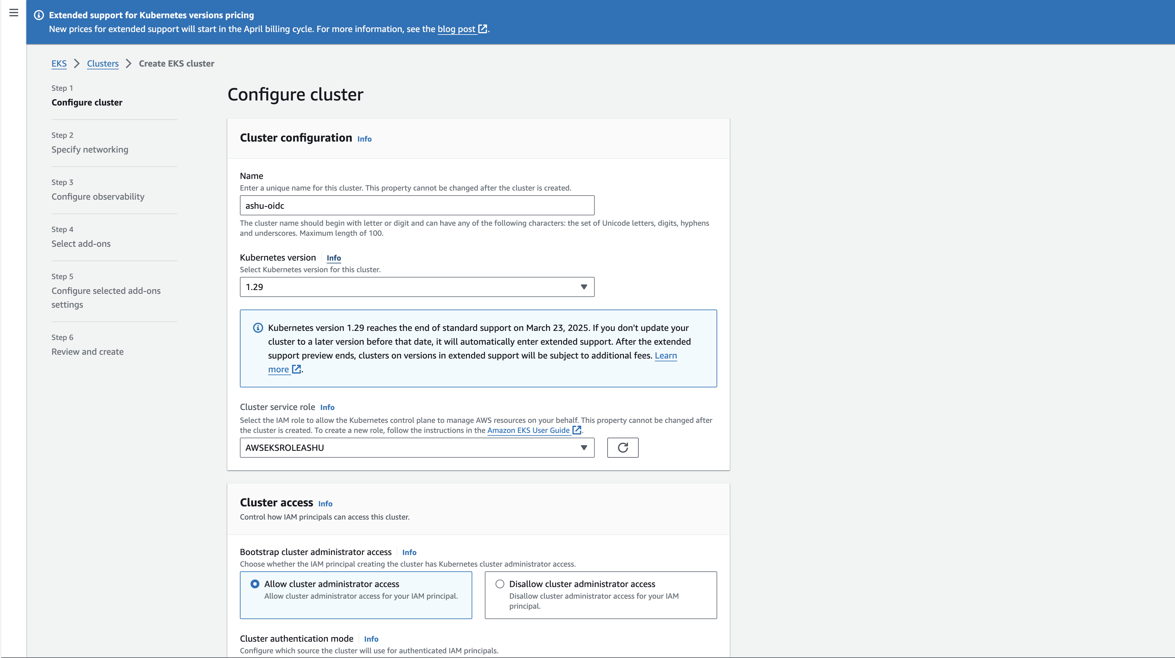Configure Cluster