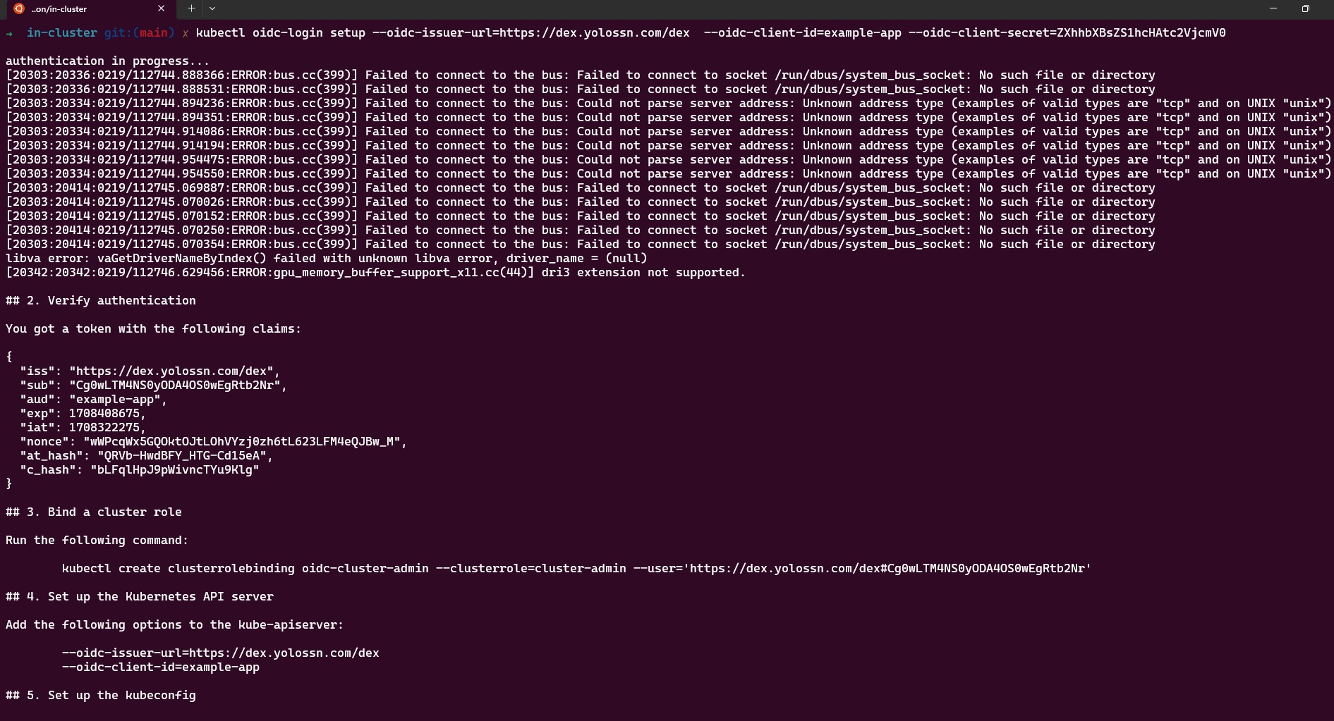 OIDC Login Setup