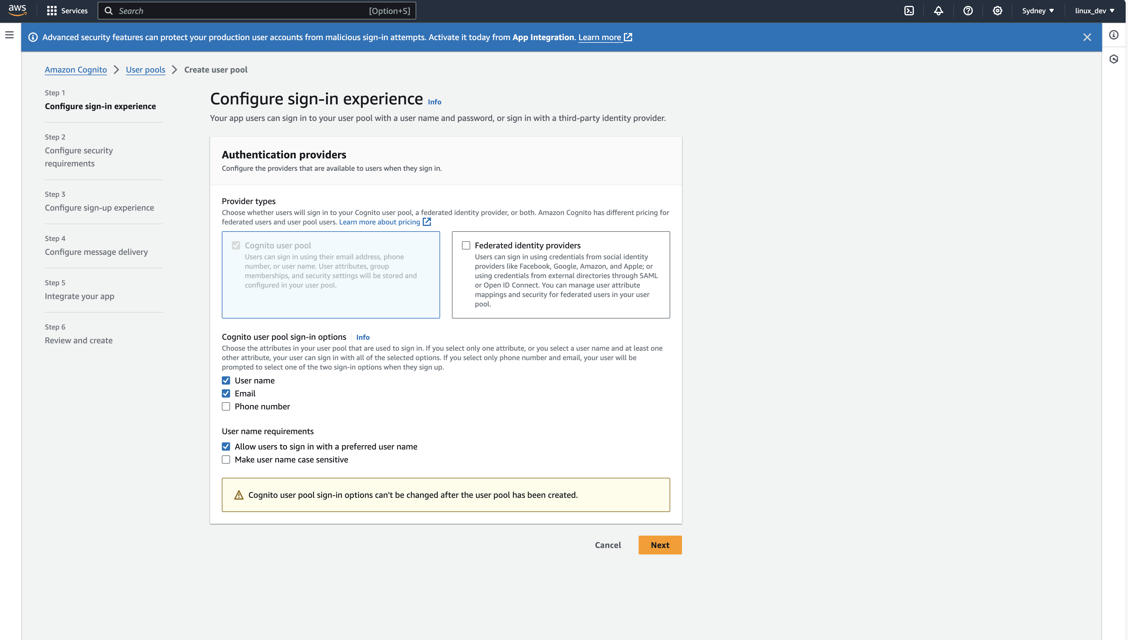 Sign-in Experience