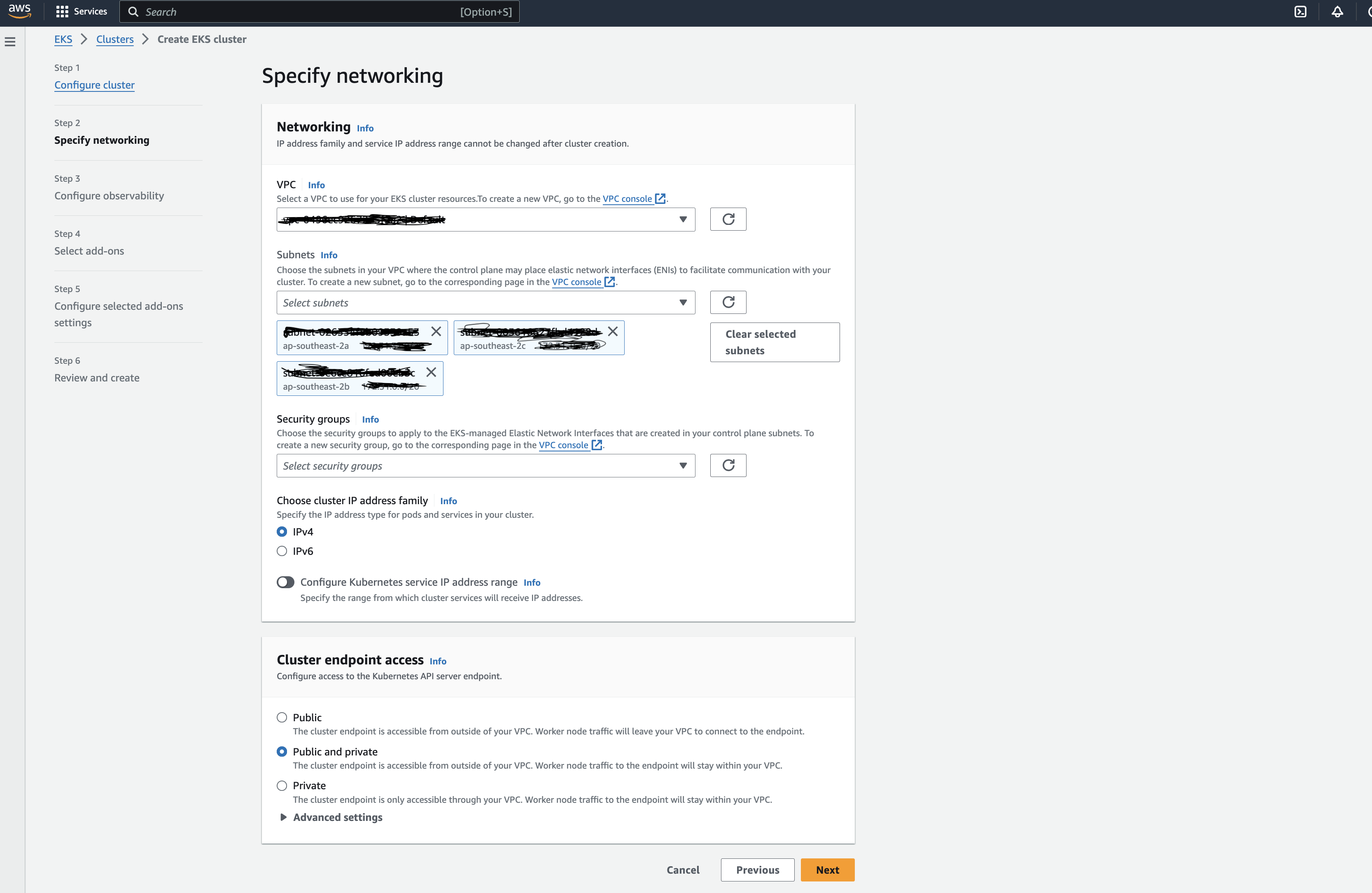Specify Networking